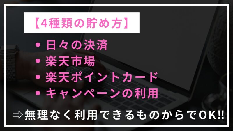 楽天ポイント　貯め方