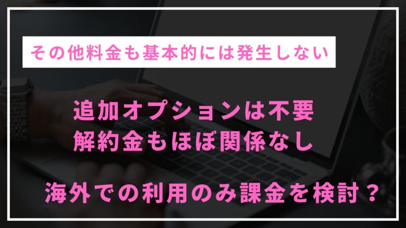 例外的にかかる料金